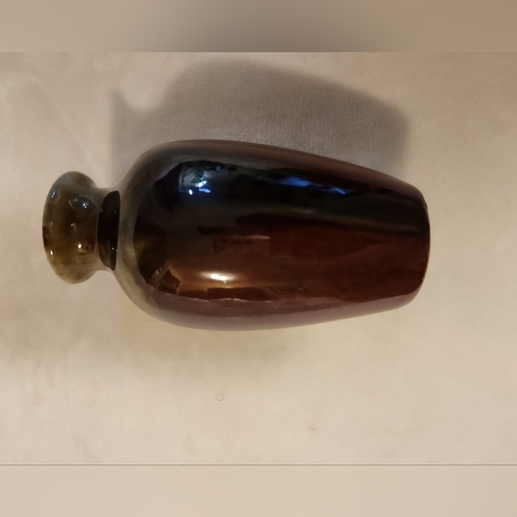 VTG 6” Maroon Black,Red/Green Tinted Ceramic Bud Vase - - Picture 10 of 12